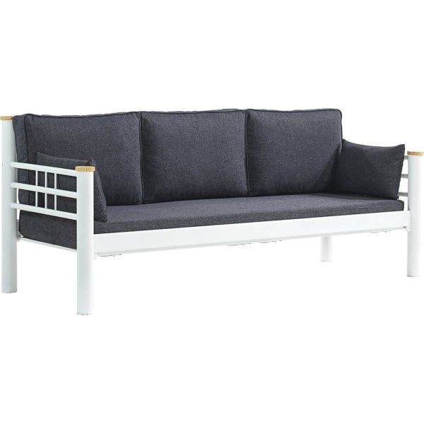 Kappis 3-Sitzer Outdoor-Sofa - Wei/Anthrazit