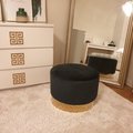 Kundenbild Sitzpouf Isabelle 50Ø cm - Grün (Samtstoff)/Messing