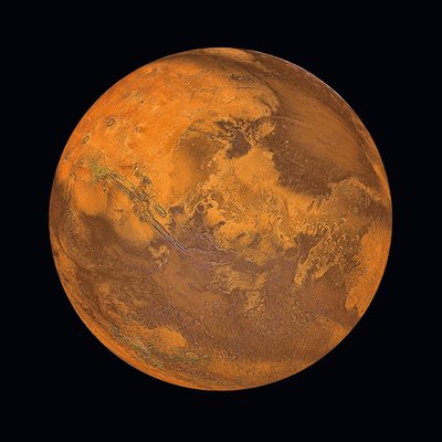 Glasmalerei The Planet of Mars - 80x80 cm