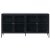 Toddy Sideboard aus schwarzem Metall mit Glastren, Breite 170 cm