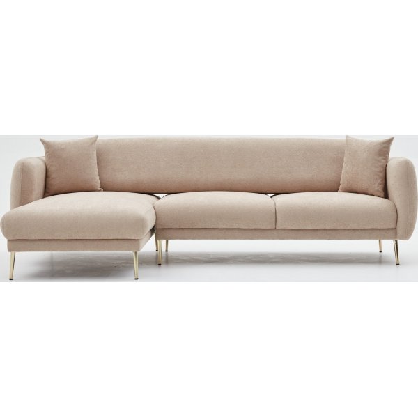Simena Diwansofa links - Beige/Gold Simena Diwansofa links - Beige/Gold