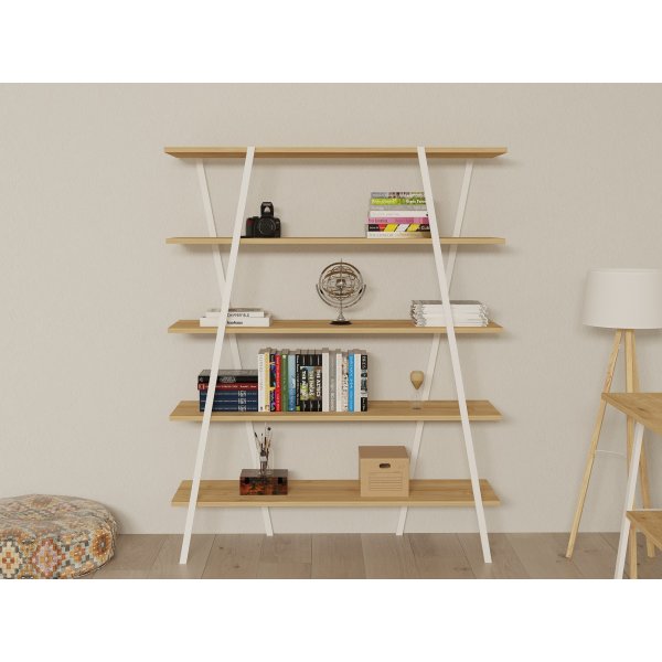 Gutes Bcherregal - Saphireiche/Wei