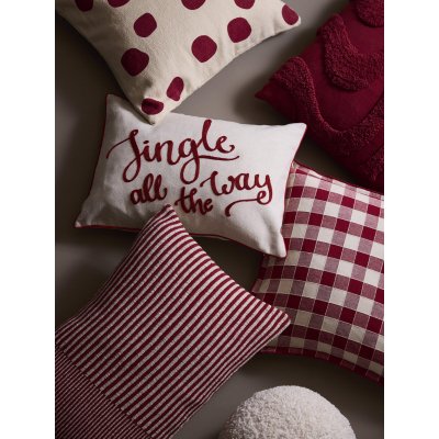 Jingle-Kissenbezug 35 x 50 cm - Rot