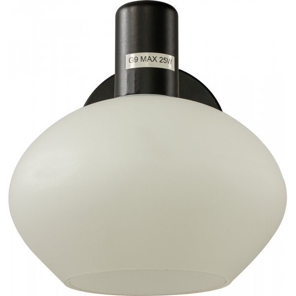 Elba Wandleuchte - Schwarz/Opalweiß Elba Wandleuchte - Schwarz/Opalweiß