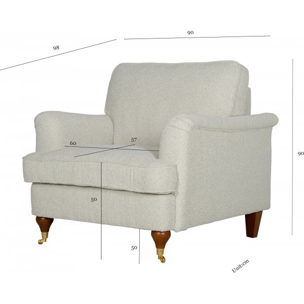 Howard-Sessel aus Bouclé - Watford Deluxe Howard-Sessel aus Bouclé - Watford Deluxe