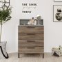 Home Kommode - Braun/Grau