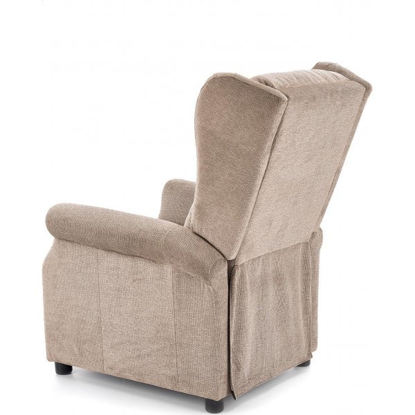 Relaxsessel mit Massagefunktion aus beigem Stoff Relaxsessel mit Massagefunktion aus beigem Stoff