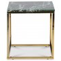Accent Couchtisch 50 - Grner Marmor / Glnzendes Messing