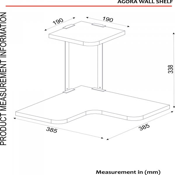 Agora Wandregal - Nussbaum/schwarz