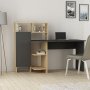Buggy Schreibtisch 135,9x60 cm - Anthrazit/Eiche