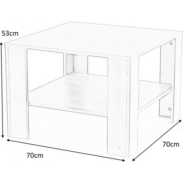 Pacey Couchtisch 70 x 70 cm - Wei