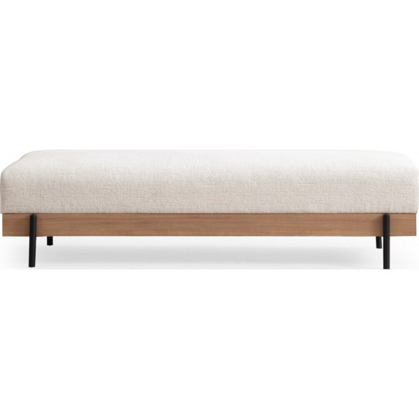 Eti Pouf - Weiß/Eiche Eti Pouf - Weiß/Eiche