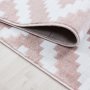 Intersect-Teppich - Rosa/Wei