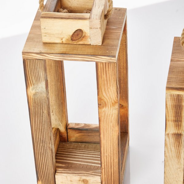 Doppelte Kerzenlaternen - Natur Doppelte Kerzenlaternen - Natur