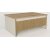 Sion Couchtisch 90 x 60 cm - Beige/Gold/Walnuss