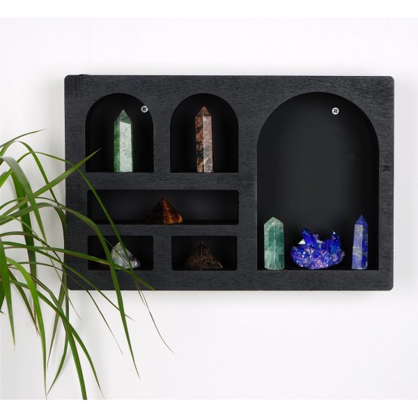 Kryptisches Wandregal 3 Schwarz