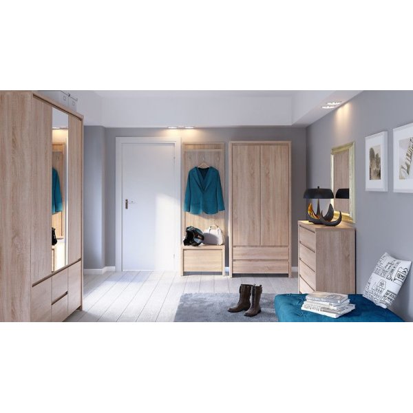 Kleiderschrank Filippa - Eiche hell