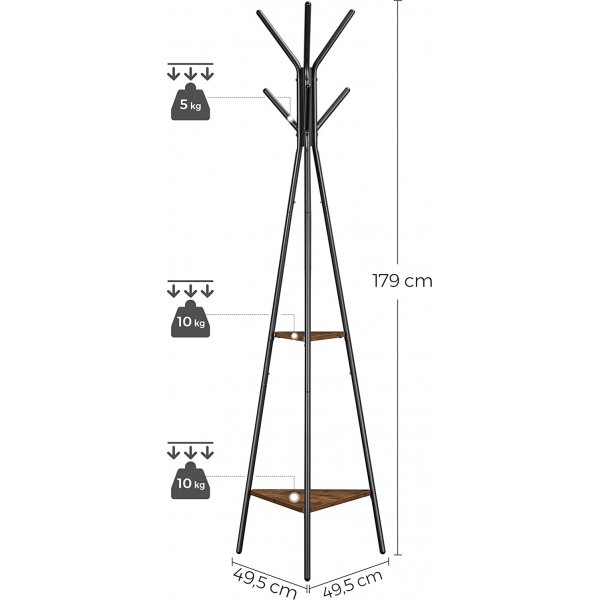 Eino Kleiderbügel - Braun/Schwarz Eino Kleiderbügel - Braun/Schwarz