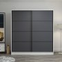 Kapusta Kleiderschrank 180 cm - Wei/Anthrazit