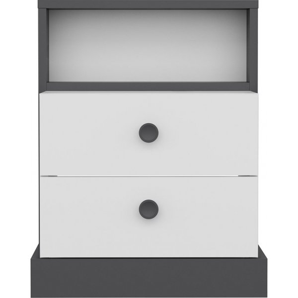 Life Nachttisch - Anthrazit/Weiß Life Nachttisch - Anthrazit/Weiß