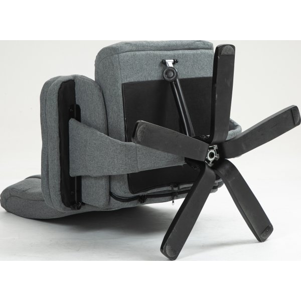 Relaxsessel mit Fuhocker grau - Oslo