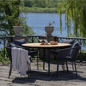 Cleveland Outdoor-Essgruppe - Grau/Schwarz/Teak