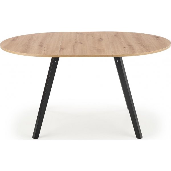 Ausziehbarer runder Esstisch Caliss Ø102-142 cm - Artisan-Eiche/Schwarz Ausziehbarer runder Esstisch Caliss Ø102-142 cm - Artisan-Eiche/Schwarz