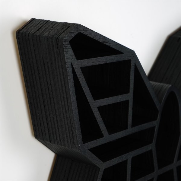 Kryptisches Wandregal 7 Schwarz