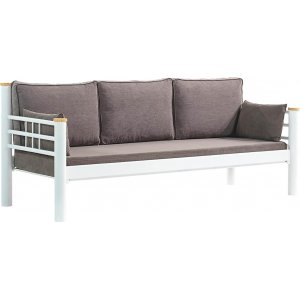 Kappis 3-Sitzer Outdoor-Sofa - Weiß/Braun + Möbelpflegeset für Textilien Kappis 3-Sitzer Outdoor-Sofa - Weiß/Braun + Möbelpflegeset für Textilien