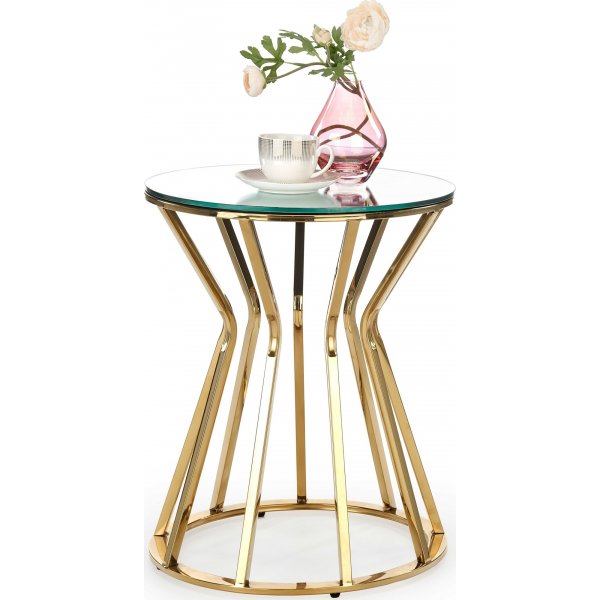 Afina Couchtisch 45 cm - Gold/Spiegelglas