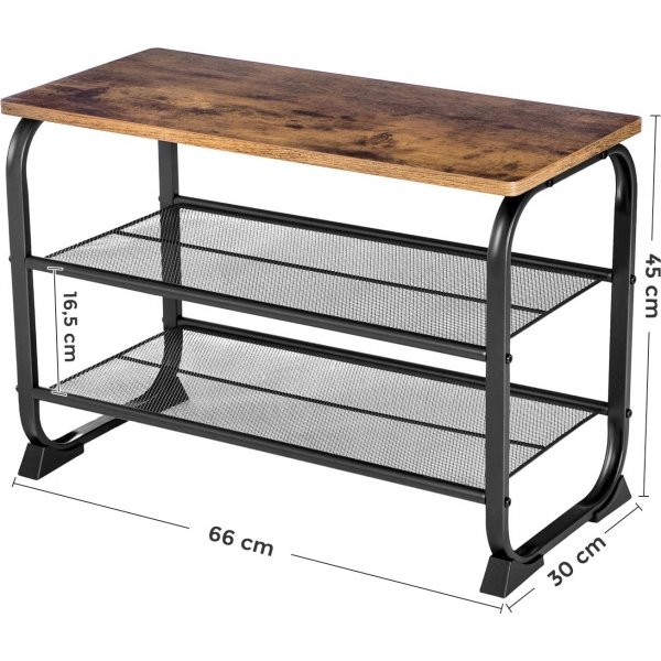 Sickan Schuhregal - Braun/Schwarz