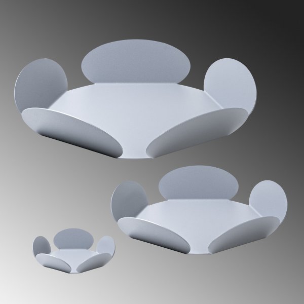 Dekorative Schale Rodos - Hellgrau Dekorative Schale Rodos - Hellgrau