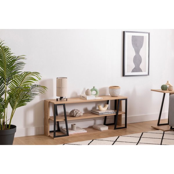 Lissa TV-Stnder 123,6 cm - Saphireiche/Schwarz