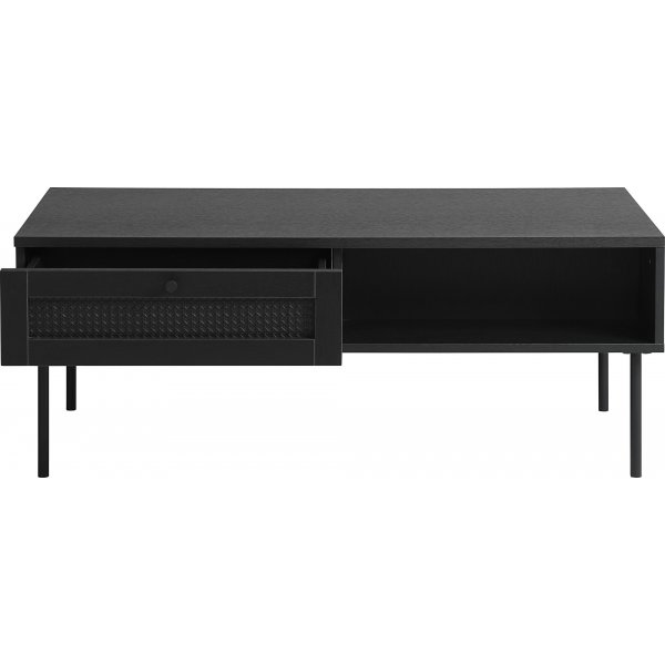 Menu schwarzer Couchtisch mit Schublade 110x60 cm