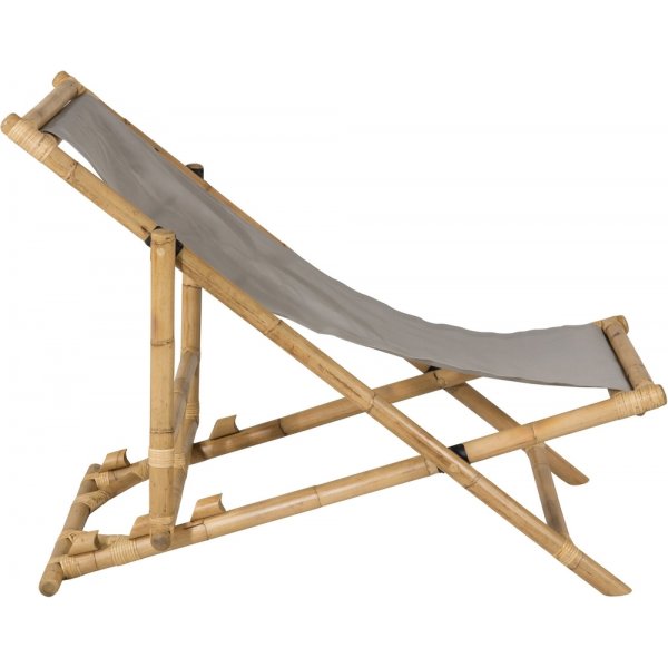 Sonnenliege aus Rohrgeflecht - Grau/Natur Sonnenliege aus Rohrgeflecht - Grau/Natur