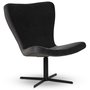 Milano Designer-Sessel - Dunkelgrau (Samt) / Schwarz + Fleckentferner fr Mbel