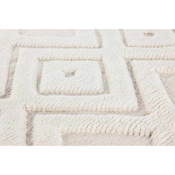 Wollteppich Dahlia - Weiß Wollteppich Dahlia - Weiß