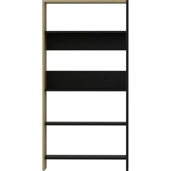 Bcherregal Tiran - Anthrazit/Eiche/Schwarz