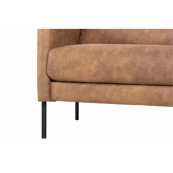 Kingsley 2,5-Sitzer Sofa - Cognac (ko-Leder) + Textilreinigung fr Mbel