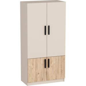 Newra Kleiderschrank - Kiefer/Beige