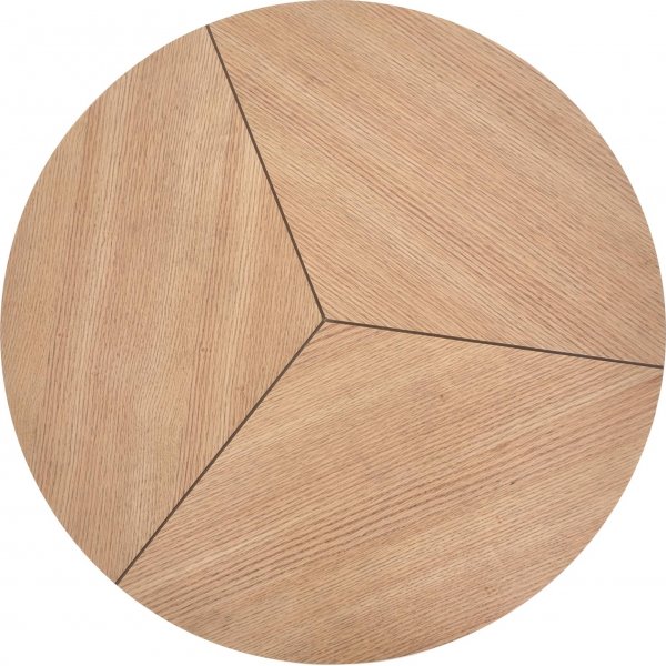 Polos Couchtisch 80 cm - Eiche/schwarz