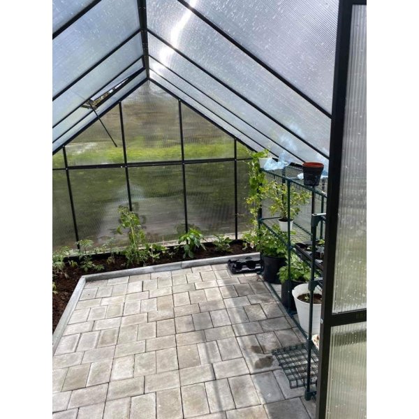 Gewächshaus Walk-in - 7,8 m² - schwarz + Gewächshaus Walk-in - 7,8 m² - schwarz +