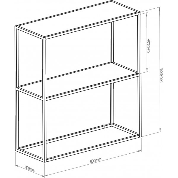 Berra Konsolentisch 80 x 30 cm - Schwarz