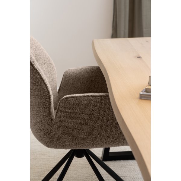 Malika Esstisch 220 x 100 cm - Weiß pigmentierte Wildeiche Malika Esstisch 220 x 100 cm - Weiß pigmentierte Wildeiche