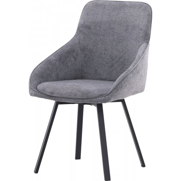 Rosie Esszimmerstuhl - Grau/Schwarz