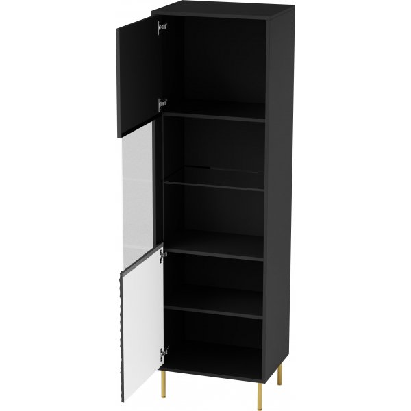 Bullet-Glasvitrine - Schwarz/Gold
