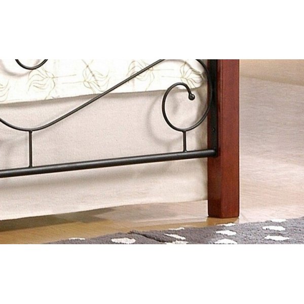 Litzy Bettgestell 140x200 cm - Antik Kirsche/Schwarz Litzy Bettgestell 140x200 cm - Antik Kirsche/Schwarz