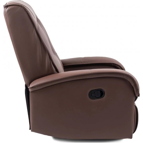 Jacqueline Liegesessel aus braunem Öko-Leder Jacqueline Liegesessel aus braunem Öko-Leder