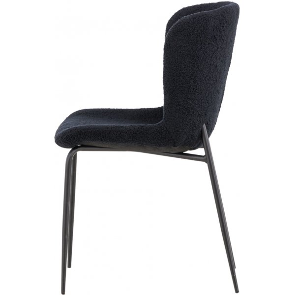 Modesto Esszimmerstuhl - Schwarzer Teddy
