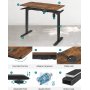 Eleonora hhenverstellbarer Schreibtisch 120 x 60 cm - Braun/Schwarz